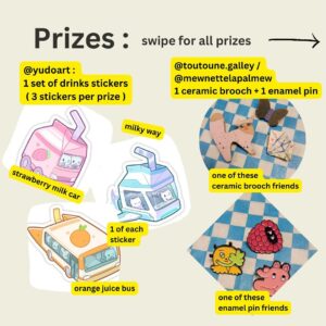 Victoria Ying Instagram - Art Raffle for Omar’s family 🇵🇸

SHARES APPRECIATED

Donate for a chance to win 1 of 3 Prize packs of 200 Euros / 294 cad / 217 USD value

🇵🇸 We are organizing an art raffle to boost Omar’s ( @oqomar ) fundraiser for his family who are currently trapped in Gaza.

Gaza is under relentless attack and funds are urgently needed for medical treatments, survival, and evacuation for Omar’s family.

Help get the campaign past the first goal of 25,000 Euros, the final goal is 60,000 Euros.

✍🏼RULES:

10 Euro donation = 1 entry
( 20 Euros donation = 2 entries
30 Euros donation = 3 entries and so on !)

1. Donate at least 10 Euros directly to Omar’s campaign. ( link in QR code in post/bio)
2. EMAIL a screenshot of your donation to Email oqartfundraiser@gmail.com
3. ⁠ Must show recent date of donation
4. You will be added to a randomized draw for a chance to win 1 of 3 prize packs valued at 200 Euros / CAD 294 / USD 217
5. 3 Winners are picked when the campaign reaches/passes 25,000 Euros.
6. Shipping is free / we will ask for your address and ship prizes to you if you win the raffle.

🎁Prizes : ( see in post )

▪️1 x art print - 6” x 18” size @devinellekurtz 
▪️1 x 4 print bundle ( assorted designs )   1 bunny or doggo enamel pin / @sugarmints 
▪️1 set of 3 vinyl stickers ( strawberry milk car/ orange juice bus/ Milky Way) @yudoart 
▪️1 ceramic broach ( cat, butterfly, or diamond )   1 enamel pin / @toutoune.gallery / @mewnettelapalmew 
▪️1 smiley ceramic mug/cup friend / @creationsli 
▪️1 x 1 rainbow washi tape   3 pins ( pegasus cat, rainbow cat, yellow angel cat ) bundle / @mewmimewmo 
▪️1 x 1 fish keychain   1 set of stickers (seal, whale, shark, octopus ) / @fifeefofum 
▪️1 set of stickers @victoriaying 

If you cannot donate, please like, comment, share, and save to boost this campaign! As help is urgently needed.