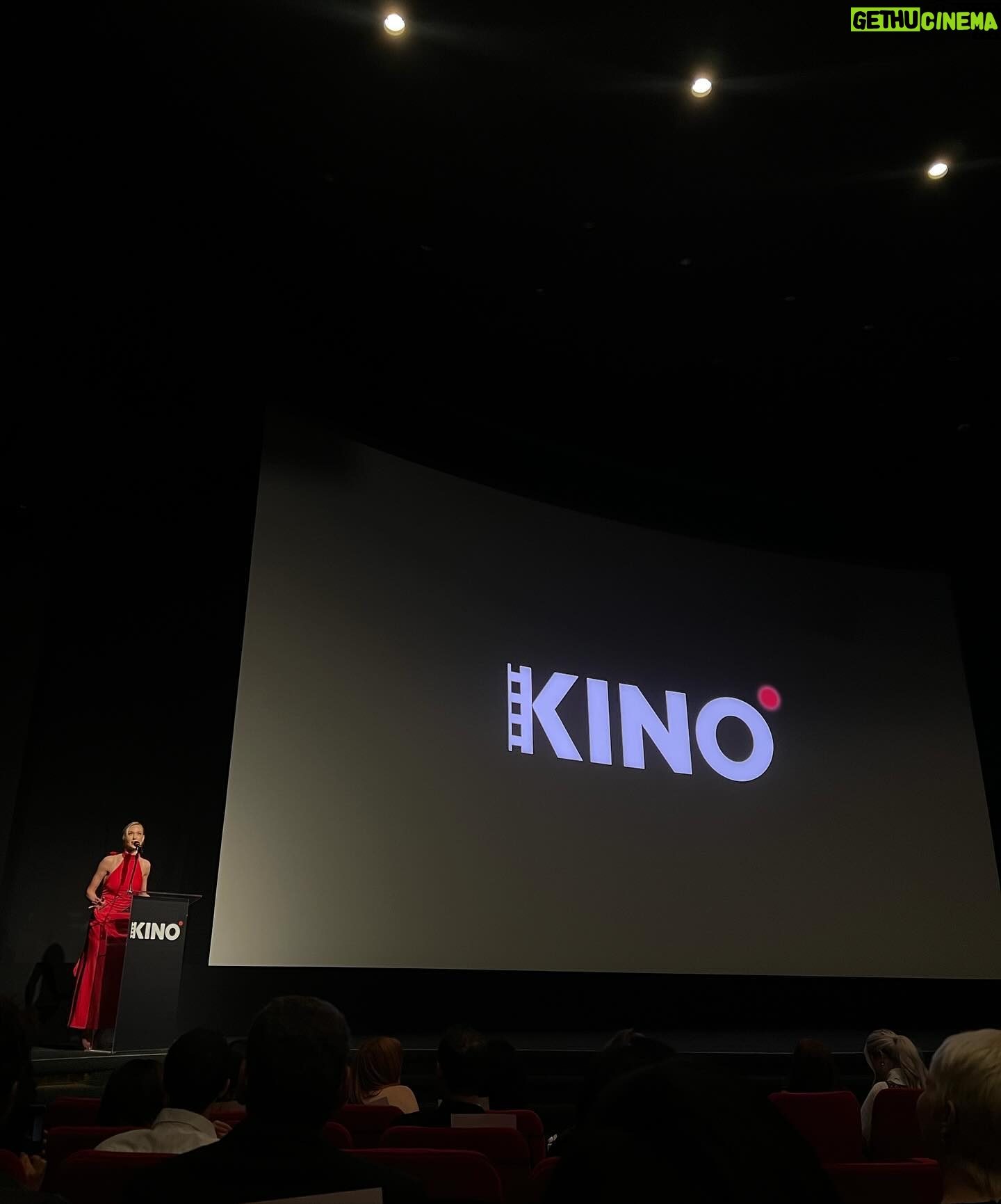 Victoria Baldesarra Instagram - @kinomakesmovies a night to remember ❤️🔥 wowowow so proud of you @britmacrae @darilfannin & all the others involved in making last nights gala happen. So much love for the both of you! PS. I really just wanna be that dog in my next life & be carried around events in a purse (see last slide) Red carpet photos by @acgphotos Dress by @heiressbeverlyhills