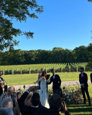 Victoria Baldesarra Instagram - #jordantrevorforever 😭🫶🏼Yesterday I got to celebrate my best friends/cast mates/my mffff family getting MARRIED @jordanclark & @trevorflanny I love you beyond words & couldn’t be more lucky to have you both in my life. 🤍