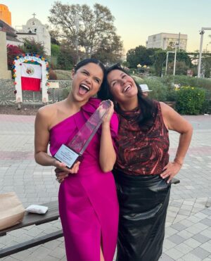 Victoria Moroles Instagram - Imagínate! 

Thank you @imagenfound for a truly memorable night & for continuing to uplift Latine voices ❤️ This was my first #imagenawards and I can’t express how good it felt to be surrounded by this community. 
…and to #planbmovie fam!… We won! 🤯 Lupe was a culmination of so many voices and people, some part of her will always be with me and I hope with all of you. & to everyone who has reached out and expressed their connection with Lupes’ story, we share this with all of you. You are seen, you are loved and you are accepted!!