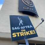 Victoria Moroles Instagram - mi familia es fuerte 🪧 grateful for my picket buddies, strike/gate captains and everyone showing support, honored to stand by my fellow union members #sagaftrastrong #wgastrong