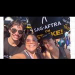 Victoria Moroles Instagram - mi familia es fuerte 🪧 grateful for my picket buddies, strike/gate captains and everyone showing support, honored to stand by my fellow union members #sagaftrastrong #wgastrong