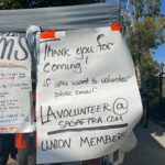 Victoria Moroles Instagram - mi familia es fuerte 🪧 grateful for my picket buddies, strike/gate captains and everyone showing support, honored to stand by my fellow union members #sagaftrastrong #wgastrong