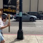 Victoria Moroles Instagram - mi familia es fuerte 🪧 grateful for my picket buddies, strike/gate captains and everyone showing support, honored to stand by my fellow union members #sagaftrastrong #wgastrong