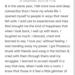 Victoria Spence Instagram – If you’re looking back on your year feeling like it’s been a waste because you’re judging it by society’s standards, I hope that sharing the reality of mine can give you some perspective.🫶🏻

Thank you so much for listening to my rambles, skanking with me and being here while we figure out how to do life- you’s mean more to me than you’ll know! Sending you all my love and wishing you a lovely new year ❤️❤️#lessonsivelearned #2023reflections