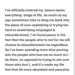 Victoria Spence Instagram - Tuesday check-in🧠🫶🏻 I’ve officially entered my ‘peace above everything’ stage of life. As much as my ego sometimes tries to drag me back into the place of over-explaining or trying too hard to avoid being misjudged & misunderstood, I’ve found peace in the fact that the people who’re not for me will choose to misunderstand me regardless. So I’ve been spending more time pouring into the people who love me as much as I do them, as opposed to trying to win over those who don’t, and it’s made my life feel that bit more abundant and peaceful🙇🏼‍♀️🧠🌺 #journalentry #mindset #selflove