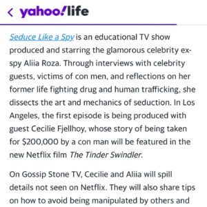 Victoria Unikel Instagram - The media response and coverage of our upcoming release of the Gossip Stone TV channel has been nothing short of miraculous. It is so great to be mentioned by @yahoo @yahoofinance @yahoonews @yahooentertainment @yahoolifefr & more! Thank you so much and we look forward to creating more things for you to write about!

Producer/star of “The most Expensive” show @debbie_wingham 
Producer/star of “Seduce like a spy” @aliiaroza 
Producer of “Hypno challenge” @marinaclark_s 
🙌And special thanks to our team: 
CEO, producer @victoriaunikel 
CTO,producer @geneavakyan 
Creative director @henrylipatov 
Producer @airy_gold 
PR by @vugaenterprises