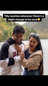 Vinitha Jaganathan Instagram - True that🙈 @anandh_aj Relatable? . . . . . . #reaction #husband #tone #reelsinstagram #reels #reelitfeelit #instagram #instagood #instadaily #love #smile #beyou #goodvibes #positivevibes #fyp #insta #couple #couplegoals
