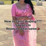 Vinitha Jaganathan Instagram - 🤔Not sure about saree draping??? Here you go guys😍🥻 I stumbled upon something exciting! @say_yes_india offers a diverse range of ready-to-wear sarees, spanning from Cotton to Silks! Here’s what they offer: ✨Tailoring sarees to your measurements ✨Providing falls, edging, and kunjam work services ✨Customizing blouses to fit you perfectly with lining ✨Adding pockets to your sarees For further details, feel free to direct message them and turn even your Monday mornings into memorable saree moments! ✨ . . . #saree #traditional #love #sareedrape #smile #instagram #instadaily #instagood #reels #reelsinstagram #trendingreels #trending #song #music #reelitfeelit #goodvibes #sareelove #pink #readymade #fyp