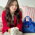 Violet McGraw Instagram - Thank you @katespadeny for this amazing bag and all the holiday treats! Especially these gorgeous polka dot mugs to drink my hot cocoa in all season long!! #tistheseason #gift #grateful #attitudeofgratitude #katespade #katespadeny
