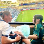 Violet McGraw Instagram - Thank you @lagalaxy for another super fun night!!! Can’t wait to do it again soon!! #soccer #lagalaxy