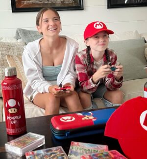 Violet McGraw Instagram - I am so grateful to finally have a Nintendo Switch of my own! 
Thank you @nintendoamerica for all the cool stuff!! @madeleiennmcgraw and I are having a great summer, but this made it even better. Even @iamrudytooty agrees! 

#nintendoswitch #thankyou #gift #freeproduct