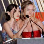 Violet McGraw Instagram - Last night at the @hollywoodcreativealliance #AstraAwards was a dream! Loved getting to spend it with @madeleinemcgraw and @jennadavis So proud of our movie @meetm3gan Thank you @blumhouse @universalpictures @atomicmonster for an experience of a lifetime! Hair: @_douglasjack Makeup: @jennanicoleofficial Stylist: @veronica.graye Fit: Purse @meliebianco Shoes @shopcider Jewels @idyl Dress @georgeshobeika