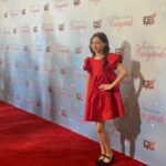 Violet McGraw Instagram - Loved getting to spend the evening with my good friends at @esxentertainment and watching their 10th movie for @netflix. I was lucky enough to be in two of them. #bennettswar and #ibeleiveinsanta #holidayinthevineyards is now streaming on @netflix Dress: @mamalumaofficial
