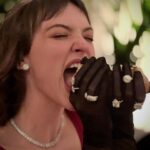 Violett Beane Instagram – A night of caviar and murder to celebrate @deathdetailshulu 2-part finale out tomorrow 🔪🩸 Find out who’s behind all of it. 

Fav model partner. Moose boy @itsamandalim 

Styling. @itsamandalim 
Hair   Makeup. Meeee
Dress. @marialuciahohan24 
Heels. @brunomagliofficial 
Jewels. @davidyurman 
Gloves. @laelosnessofficial 
Bag. @simkhai