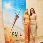 Virginia Gardner Instagram - Had the best time celebrating @fallmovie with the most incredible people on Sunday. Go see this movie on the biggest screen possible with all your friends. This movie was a wild ride- shot all practically in the desert on a 100 ft tower on a 2000 ft cliff 💀💀💀💀 IN THEATERS FRIDAY