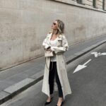 Virginie Conte Instagram - A little bit more of this trench @meotine . . #linentrench #parisianchic #springoutift #parisienne #meotine #