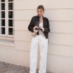Virginie Conte Instagram - ☀️ Outfit inspo for spring Jean @thefrankieshop Jacket @sandroparis Heels @miumiu #fashionstyle #parisienne #parisianchic #minimalstyle #streetstyle #outfitpost #miumiu #frankieshop