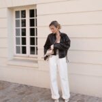 Virginie Conte Instagram - ☀️ Outfit inspo for spring Jean @thefrankieshop Jacket @sandroparis Heels @miumiu #fashionstyle #parisienne #parisianchic #minimalstyle #streetstyle #outfitpost #miumiu #frankieshop