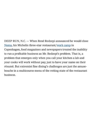 Vivian Howard Instagram - Trying to think of a caption that would encourage you to read my thoughts on the state and future of restaurants like mine, but I’m all out of words. Thanks to Anna Marks @nytopinion for shepherding me through this dream come true. It’ll be in print on Sunday @nytimes — let’s see if I can find a copy in Deep Run. Link in bio to read. @chefandthefarmer @vivs_fridge