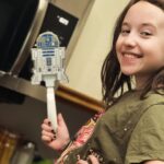 Vivien Lyra Blair Instagram - Woke up and made chocolate chip pancakes with my trusty #r2d2 spatula for #maythe4thbewithyou