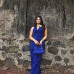 Wafa Khadeeja Rahman Instagram - Life's a waaaaaaaave, baby 💙 Outfit: @qua.clothing Bag: @charleskeithofficial Shoes: @theater.xyz #ootd #fashion #styling #outfitoftheday #blue
