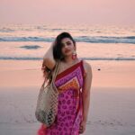 Wafa Khadeeja Rahman Instagram - 'In the dyling light, the world held it's breath' Dress: @farmrio @repose__________ Bag: Street shopping, Bankok Slides: @hm #ootd #fashion #styling #outfitoftheday #beachdress #beach #sunset #style #thrifted #withgalaxy #galaxys24ultra #samsungindia