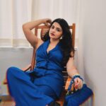 Wafa Khadeeja Rahman Instagram - Life's a waaaaaaaave, baby 💙 Outfit: @qua.clothing Bag: @charleskeithofficial Shoes: @theater.xyz #ootd #fashion #styling #outfitoftheday #blue