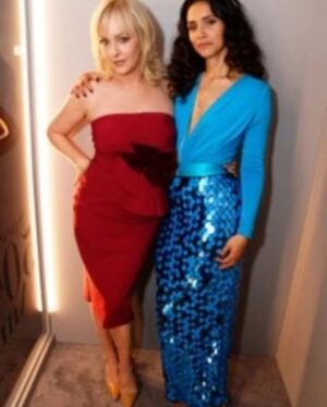 Wendi McLendon-Covey Instagram - Spent The last four days in NYC for the NBC Universal upfronts (where advertisers see what the networks are rolling out for the '24-'25 season).

1. The promo pic of St. DENIS Denis Medical, airing on Tuesday nights at 8 pm starting in the fall (date TBD)
2. Me and Zachary Quinto behind the scenes at Radio City!
3. Lounging in the corner of the People Magazine/NBC soiree
4. Three Long Beach legends
5. With goddess deluxe @mrmayo from Chicago Fire
6. With my partner in crime Gladys rehearsing what our magazine cover will look like once we sell our shows
7. Butters checking out some of our roses.... I know that's why you came here to begin with.

Hair: @marcosantinihair
Makeup: @rebeccarestrepo
Wardrobe: Butters Mclendon-Covey