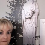 Wendi McLendon-Covey Instagram - Fun fact about me.... I hate going to the doctor, and for years I've said, "The only way you'll get me to go to the doctor is if I'm holding my severed head in my hands." Well now I'm on a show that takes place in a hospital called St. Denis Medical, and here I am standing next to a picture of St. Denis, who had his head cut off and just kept on preaching the gospel. Coincidence, or major manifestation? Discuss!