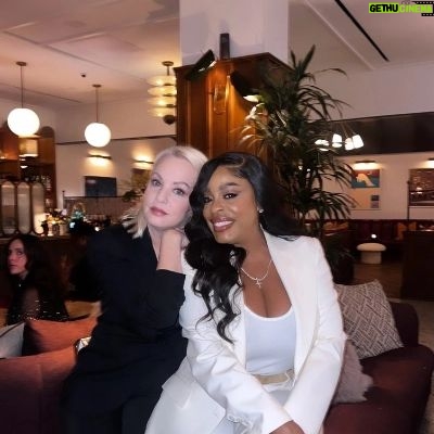 Wendi McLendon-Covey Instagram - Had a great time at the @womeninfilmla Pre-Oscar party last night thanks to my forever date @gladysgonzalezestrada for being awesome, and @chprteam for setting it up! ❤️ Suit:@aliceandolivia Shoes: @alexandermcqueen All styling: me
