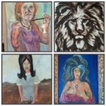 Wendi McLendon-Covey Instagram - We got some new paintings to add to our collection! Thanks to Stan Brooks for giving me the portrait in the top left, and to Angela Willis of @therestlessspiritvintage for finding the portrait on the bottom right and arranging the shipping! Now we need suggestions for titles!