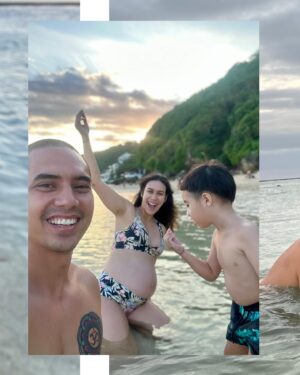 Westny Dj Instagram - That perfect timing to just have a peaceful Time.. to surrender to fulfill that empty bucket as human, to feel existed, present and Live also to be Loved🌹

#32weekspregnant #pregnant #mom #familytime #family #bonding #peaceful #mind #happiness #life #balilife #beach