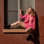 Willa Fitzgerald Instagram – Gently obsessed with this outfit and this shade of pink