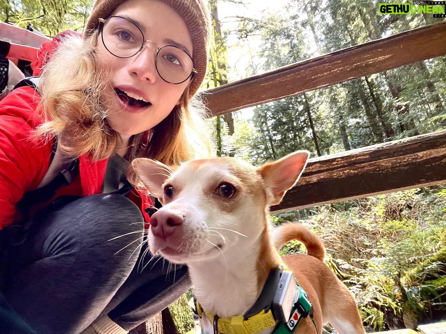 Willa Fitzgerald Instagram - Just two things that make me smile and bring light into my days. 🏞🐕