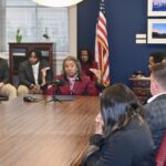 Winsome Earle-Sears Instagram – This week, coaches and members of @vuu_football team came to the Capitol to be honored for their CIAA Championship win – the first in 22 years! It was wonderful to recognize their hard work and efforts and the leadership of Dr. Alvin Parker and Coach Edward Pointer.