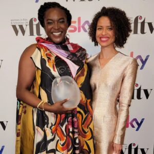 Wunmi Mosaku Instagram - Home sweet home! What a welcome back to blighty. Thank you @wftv_uk! And it was all the more sweeter having the award presented by my dear friend @gugumbatharaw ❤️ Congratulations to all today ❤️

Styled by @shameelahhicks
💄@charlotteyeomansmakeup
💇🏿‍♀️ @itsraela

Just love this dress by @roksandailincic 😍