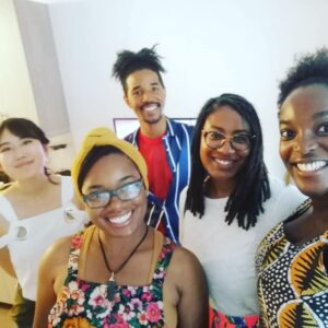 Wunmi Mosaku Instagram - Our most delicious creatives and crew! The most hardworking and joyous team! I wish I had pics of everyone but know that there was a wildly courageous and dedicated army behind this show! 
Special s/o to... @daynapinkthings 👗 you blew my mind when you threw the terracotta shorts into the mix! You did it! 
@andreamonab 💇🏿‍♀️ and @meforeveryoung 💄 my morning JOY! 
@erinzyoung 💪🏿 thank God I got to hold on tight to your hand!
@jelishat 💪🏿 for making me strong and making me giggle!
@eli_joshua 📸 your eye!
And obviously the VFX and SFX folks!

@lovecrafthbo

 I really need to take more BTS shots cus most of these are from my last day working with these beautiful people! Lesson learned!