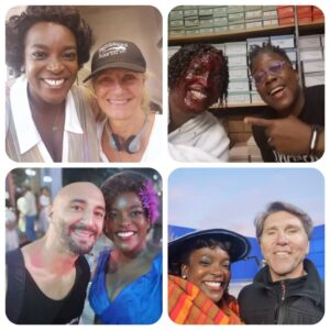 Wunmi Mosaku Instagram - Our most delicious creatives and crew! The most hardworking and joyous team! I wish I had pics of everyone but know that there was a wildly courageous and dedicated army behind this show! 
Special s/o to... @daynapinkthings 👗 you blew my mind when you threw the terracotta shorts into the mix! You did it! 
@andreamonab 💇🏿‍♀️ and @meforeveryoung 💄 my morning JOY! 
@erinzyoung 💪🏿 thank God I got to hold on tight to your hand!
@jelishat 💪🏿 for making me strong and making me giggle!
@eli_joshua 📸 your eye!
And obviously the VFX and SFX folks!

@lovecrafthbo

 I really need to take more BTS shots cus most of these are from my last day working with these beautiful people! Lesson learned!