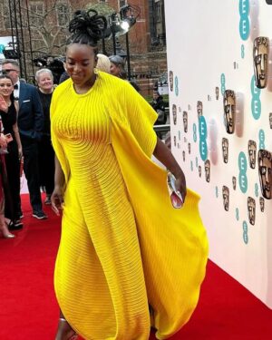 Wunmi Mosaku Instagram - @bafta 2022! After too long it felt so good to see so many friends and colleagues, I needed that although my feet weren't ready. Congrats to all the nominees especially sis @lashanalynch!

Styled by @shameelahhicks
💄@charlotteyeomansmakeup @lancomeofficial
💇🏿‍♀️ @dionnesmithofficial

👗@marcjacobs 💍@chopard 👜@louboutinworld 🛌🏿@thesavoylondon