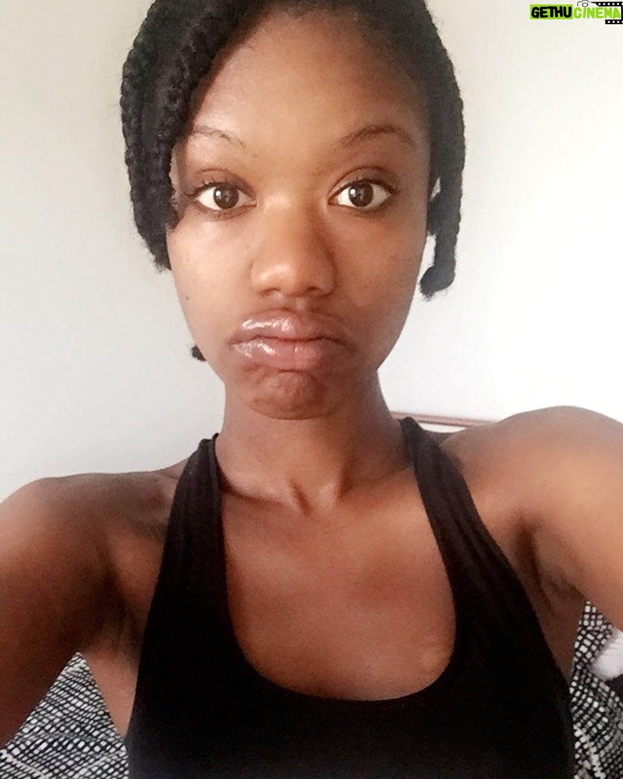 Xosha Roquemore - 1.5K Likes - No filter, good light, Celie braids in prep for juicy fro later tonight, in France,feeling less blasé, grateful, making frozen pizza, bout to get a mani!! Happy birthday to moi. 💪🏿🍑💜❤️🎂#32thanAMuhphucka