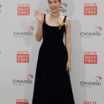 Xu Yahui Instagram - congrats on your grand opening at changi airport T3 @lottedutyfree 🥂✨ it’s an honour to be part of this celebration! 🤍🤎🤍🤎
