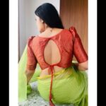 Yamuna Chinnadurai Instagram - Selaiyum Ravikaiyum Saree : organza pistachio Blouse: no blouse Dm to order @selaiyum_ravikaiyum