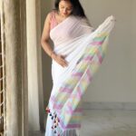 Yamuna Chinnadurai Instagram - Saree @sarvatva.chennai