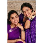 Yamuna Chinnadurai Instagram - The happy faces Mehandhi @uthrasri_mehandi_art_official Saree @selaiyum_ravikaiyum