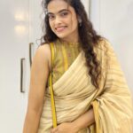 Yamuna Chinnadurai Instagram - Saree @selaiyum_ravikaiyum Chettinad cotton Saree : beige Chettinad cotton Blouse: no blouse