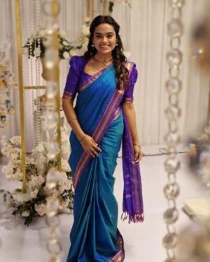 Yamuna Chinnadurai Instagram - Obsessed love with this saree #silksarees #kanjivaramsaree