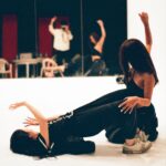 Yara Mustafa Instagram - some a’ish balak behind the scenes shot by my favv @elisalameh_ on film!! @stephanietoumaa thank u for being the best choreographer evaaaaa and making this the most special experience ily 🫶🏻