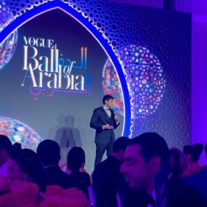 Yara Mustafa Instagram - Some special moments from a very special night! Thank you @voguearabia @mrarnaut for bringing us together for a beautiful night of celebration! #vogueballofarabia 🤍

An even bigger thank you to @jad.toghuj and @nour_muhtaseb for custom making this gown in 3 days and bringing this vision to life. Truly a dream team!