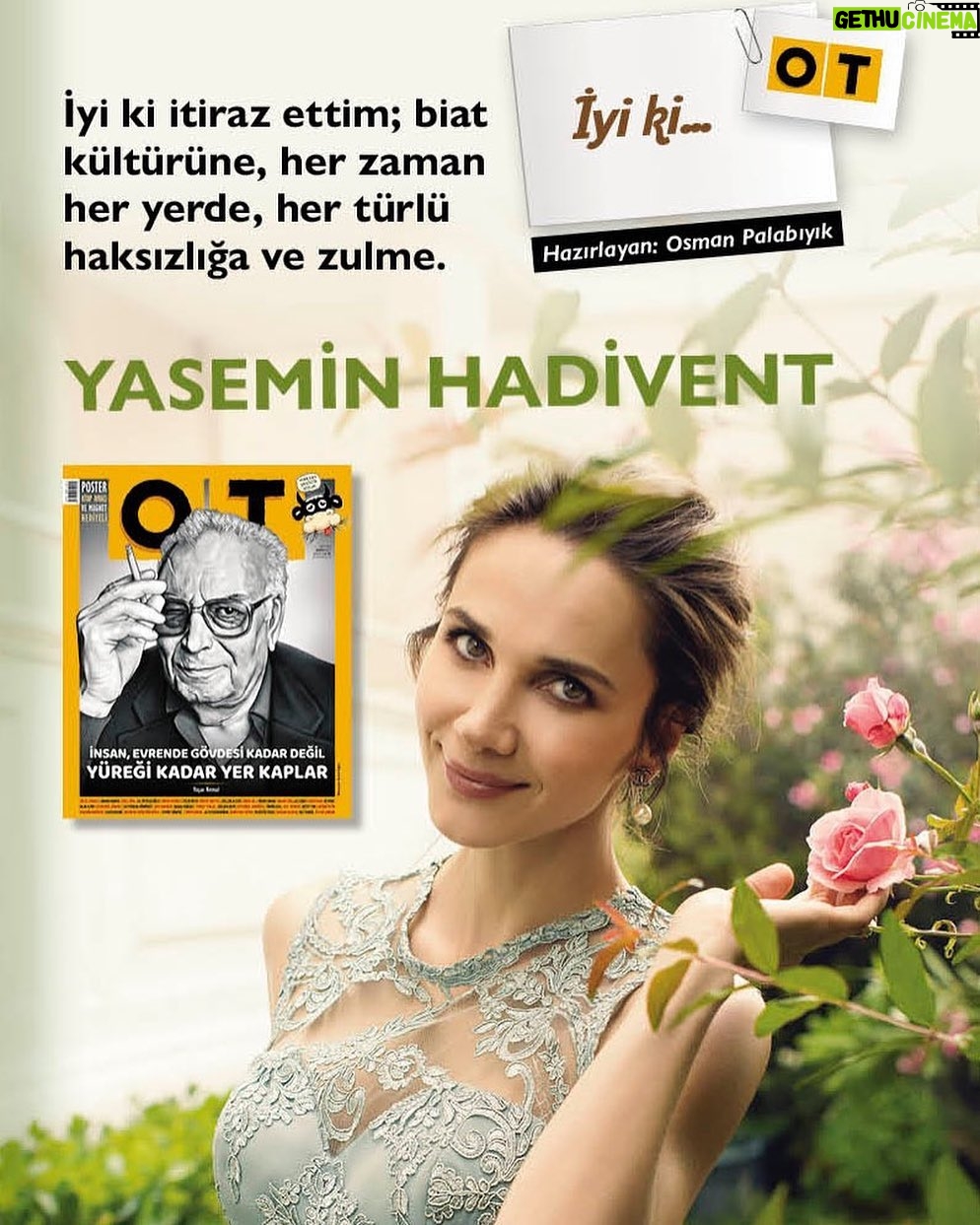 Yasemin Hadivent Instagram - Bu ay @dergiot Ekim sayısında @osmanpalabiyikk ın misafiri oldum.🌻 OT Dergisi’nin Ekim ayı kapağında büyük usta Yaşar Kemal olması hasebiyle bu sayı benim için çok özel.. 💫 #denizküstü #yaşarkemal #dergiot #yaseminhadivent #otdergisi #ekim Fotoğraf: @tayfuncetinkaya1